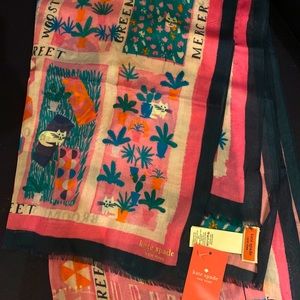 Kate Spade New York Oblong Scarf Rooftop Scene